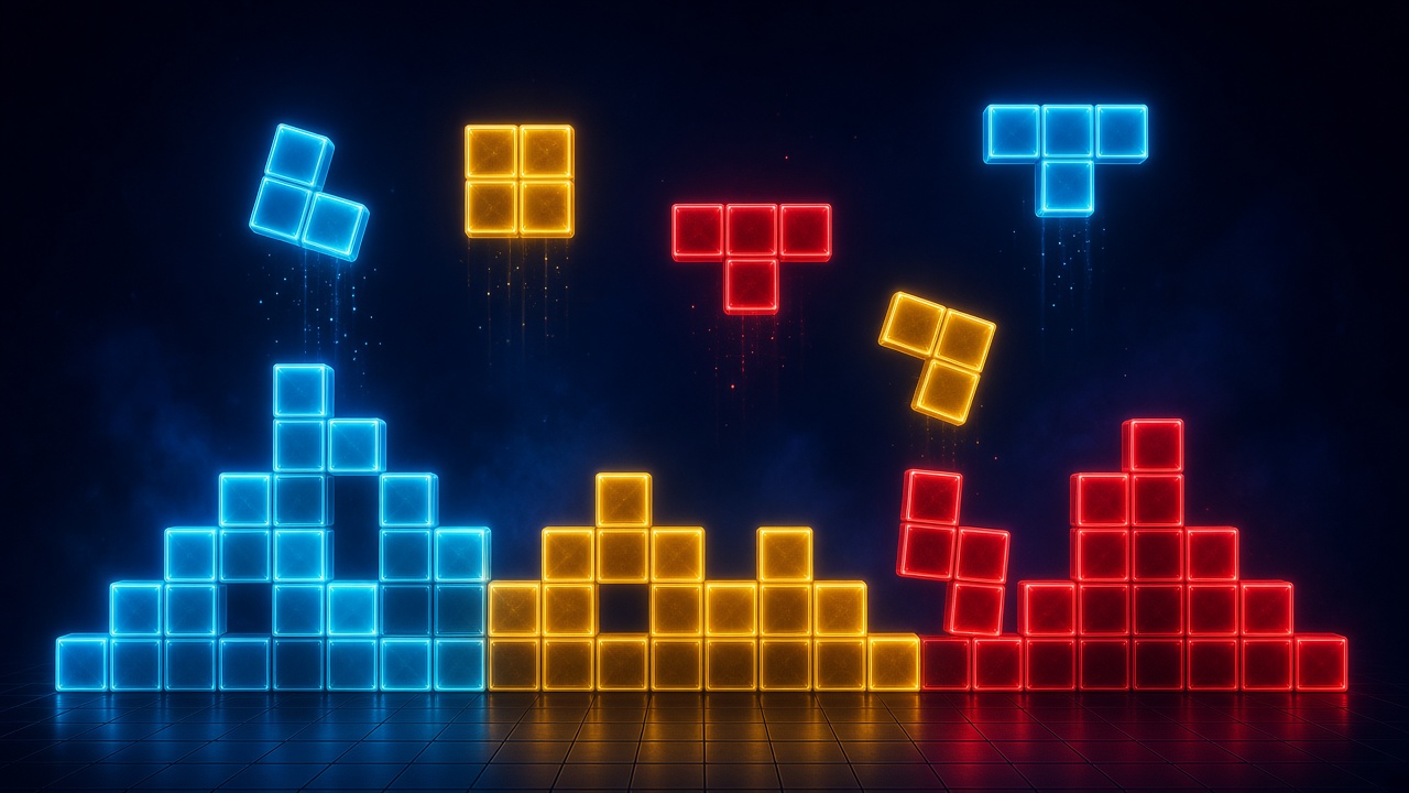 Falling blocks inspired by Jev Tetris micro-decisions